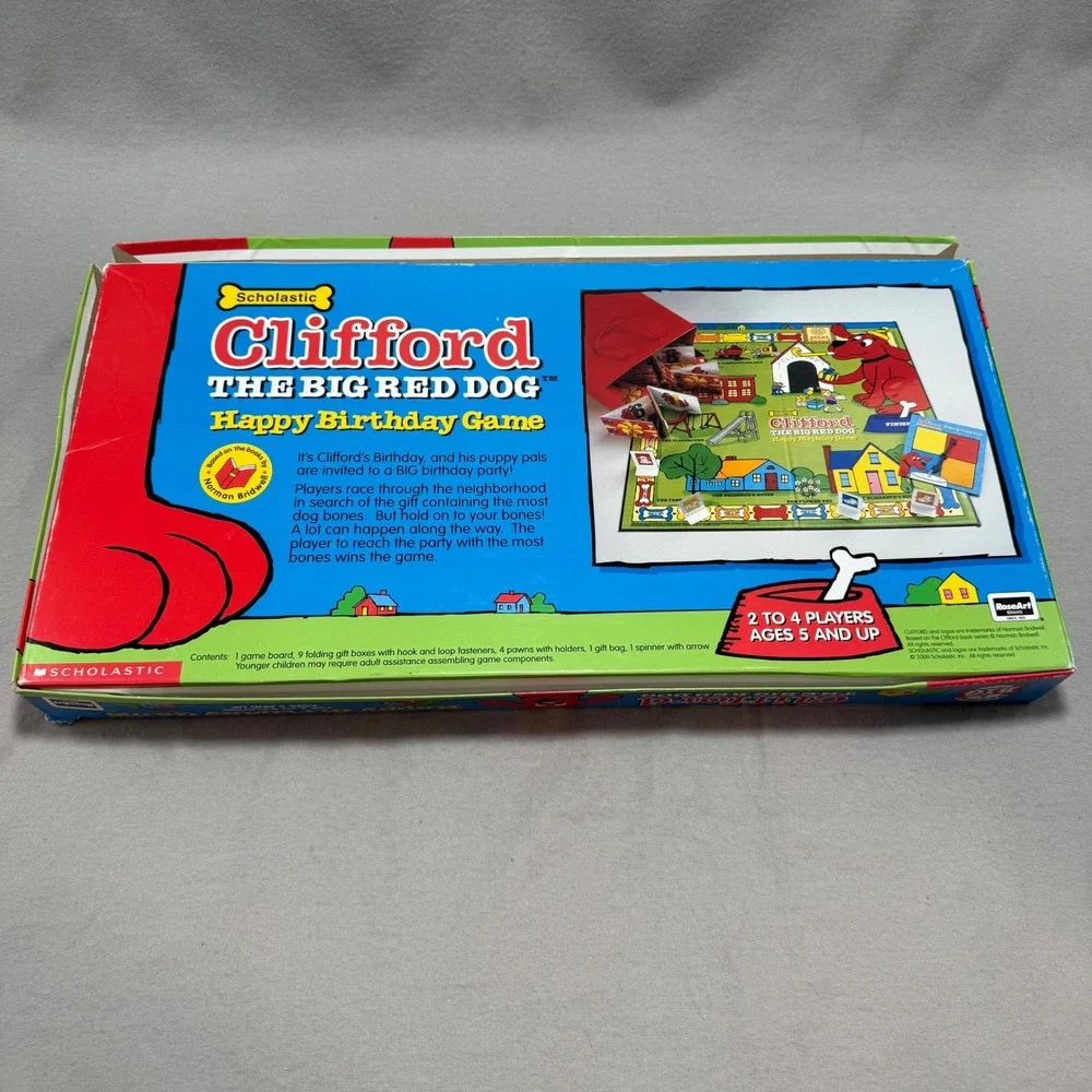Clifford The Big Red Dog Happy Birthday Game Vintage Y2K Roseart Complete